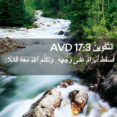 Picture 02 - اَلتَّكْوِينُ 17:3 AVD - فَسَقَطَ أَبْرَامُ عَلَى - Bible Verse Picture