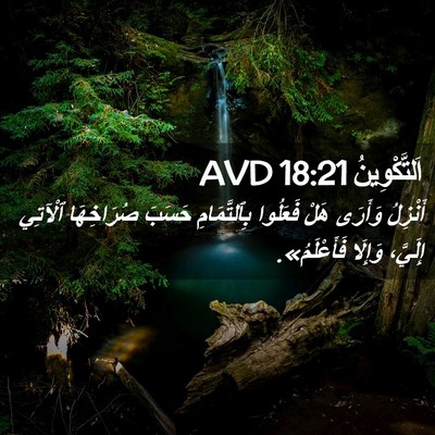 Picture 02 - اَلتَّكْوِينُ 18:21 AVD - أَنْزِلُ وَأَرَى هَلْ - Bible Verse Picture