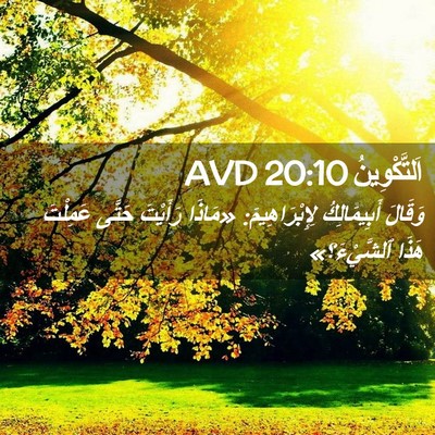 Picture 02 - اَلتَّكْوِينُ 20:10 AVD - وَقَالَ أَبِيمَالِكُ - Bible Verse Picture