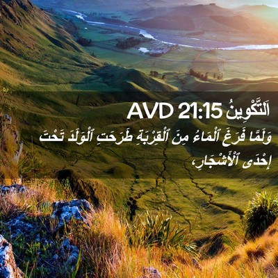 Picture 02 - اَلتَّكْوِينُ 21:15 AVD - وَلَمَّا فَرَغَ ٱلْمَاءُ - Bible Verse Picture