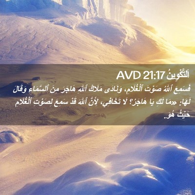 Picture 02 - اَلتَّكْوِينُ 21:17 AVD - فَسَمِعَ ٱللهُ صَوْتَ - Bible Verse Picture