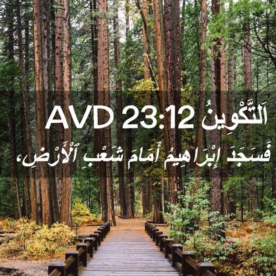 Picture 02 - اَلتَّكْوِينُ 23:12 AVD - فَسَجَدَ إِبْرَاهِيمُ - Bible Verse Picture