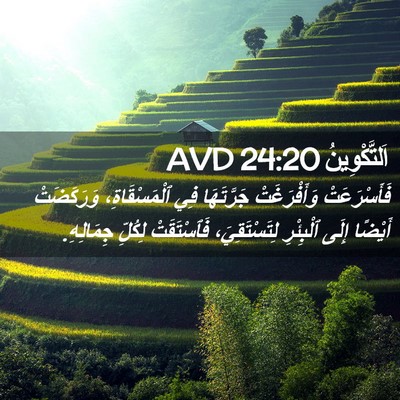 Picture 02 - اَلتَّكْوِينُ 24:20 AVD - فَأَسْرَعَتْ وَأَفْرَغَتْ - Bible Verse Picture