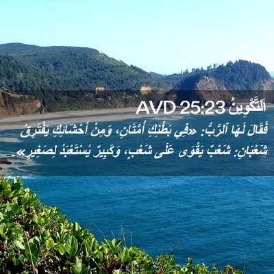 Picture 02 - اَلتَّكْوِينُ 25:23 AVD - فَقَالَ لَهَا ٱلرَّبُّ: - Bible Verse Picture