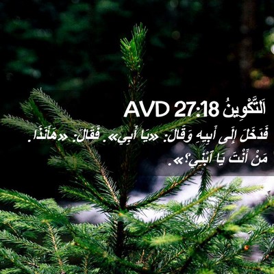 Picture 02 - اَلتَّكْوِينُ 27:18 AVD - فَدَخَلَ إِلَى أَبِيهِ - Bible Verse Picture