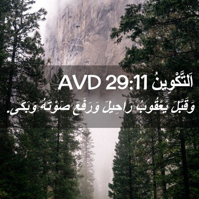 Picture 02 - اَلتَّكْوِينُ 29:11 AVD - وَقَبَّلَ يَعْقُوبُ - Bible Verse Picture