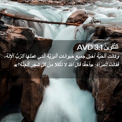 Picture 02 - اَلتَّكْوِينُ 3:1 AVD - وَكَانَتِ ٱلْحَيَّةُ - Bible Verse Picture