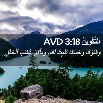 Picture 02 - اَلتَّكْوِينُ 3:18 AVD - وَشَوْكًا وَحَسَكًا - Bible Verse Picture