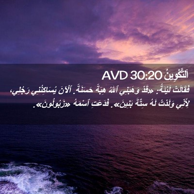 Picture 02 - اَلتَّكْوِينُ 30:20 AVD - فَقَالَتْ لَيْئَةُ: «قَدْ - Bible Verse Picture