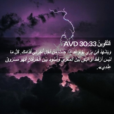 Picture 02 - اَلتَّكْوِينُ 30:33 AVD - وَيَشْهَدُ فِيَّ بِرِّي - Bible Verse Picture
