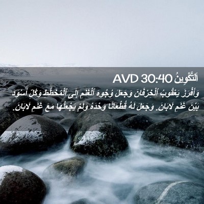 Picture 02 - اَلتَّكْوِينُ 30:40 AVD - وَأَفْرَزَ يَعْقُوبُ - Bible Verse Picture