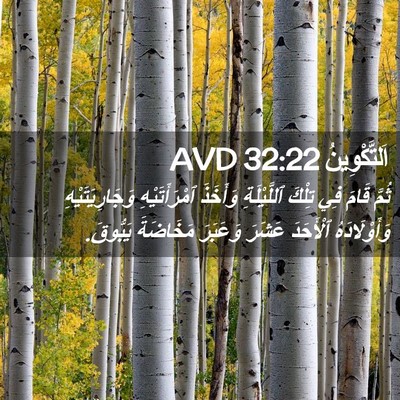 Picture 02 - اَلتَّكْوِينُ 32:22 AVD - ثُمَّ قَامَ فِي تِلْكَ - Bible Verse Picture