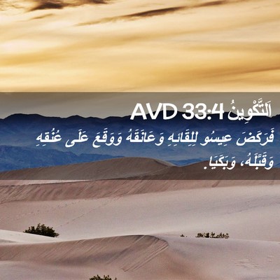 Picture 02 - اَلتَّكْوِينُ 33:4 AVD - فَرَكَضَ عِيسُو - Bible Verse Picture