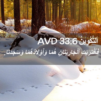Picture 02 - اَلتَّكْوِينُ 33:6 AVD - فَٱقْتَرَبَتِ - Bible Verse Picture
