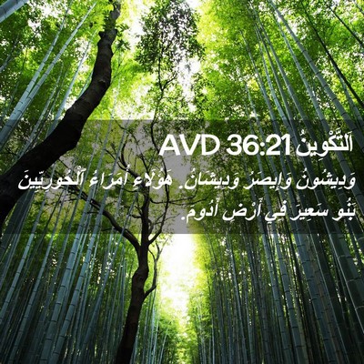 Picture 02 - اَلتَّكْوِينُ 36:21 AVD - وَدِيشُونُ وَإِيصَرُ - Bible Verse Picture