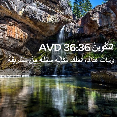 Picture 02 - اَلتَّكْوِينُ 36:36 AVD - وَمَاتَ هَدَادُ، فَمَلَكَ - Bible Verse Picture
