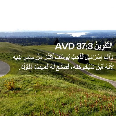 Picture 02 - اَلتَّكْوِينُ 37:3 AVD - وَأَمَّا إِسْرَائِيلُ - Bible Verse Picture