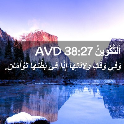 Picture 02 - اَلتَّكْوِينُ 38:27 AVD - وَفِي وَقْتِ وِلَادَتِهَا - Bible Verse Picture