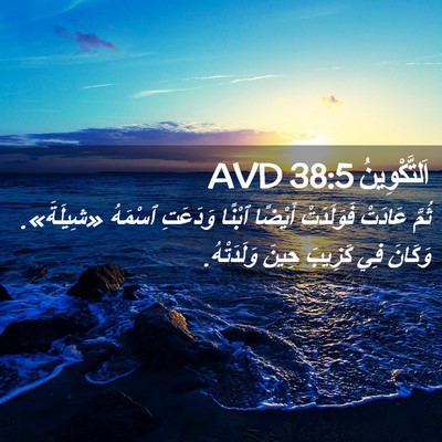Picture 02 - اَلتَّكْوِينُ 38:5 AVD - ثُمَّ عَادَتْ فَوَلَدَتْ - Bible Verse Picture