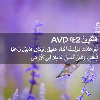 Picture 02 - اَلتَّكْوِينُ 4:2 AVD - ثُمَّ عَادَتْ فَوَلَدَتْ - Bible Verse Picture
