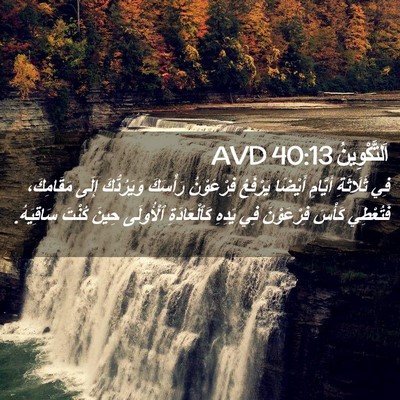 Picture 02 - اَلتَّكْوِينُ 40:13 AVD - فِي ثَلَاثَةِ أَيَّامٍ - Bible Verse Picture