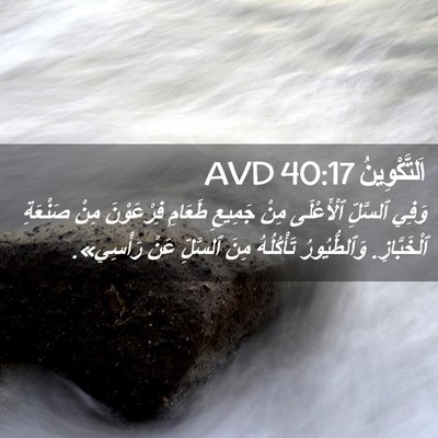 Picture 02 - اَلتَّكْوِينُ 40:17 AVD - وَفِي ٱلسَّلِّ ٱلْأَعْلَى - Bible Verse Picture