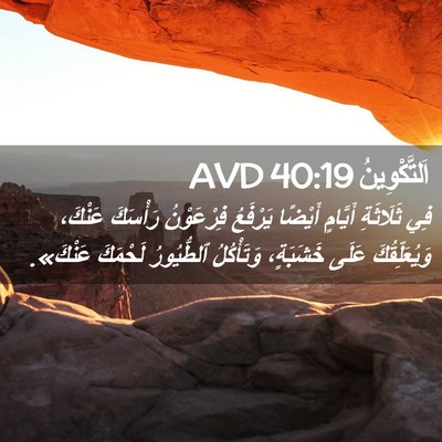 Picture 02 - اَلتَّكْوِينُ 40:19 AVD - فِي ثَلَاثَةِ أَيَّامٍ - Bible Verse Picture