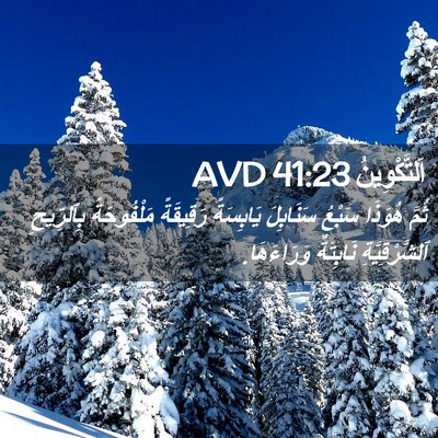 Picture 02 - اَلتَّكْوِينُ 41:23 AVD - ثُمَّ هُوَذَا سَبْعُ - Bible Verse Picture