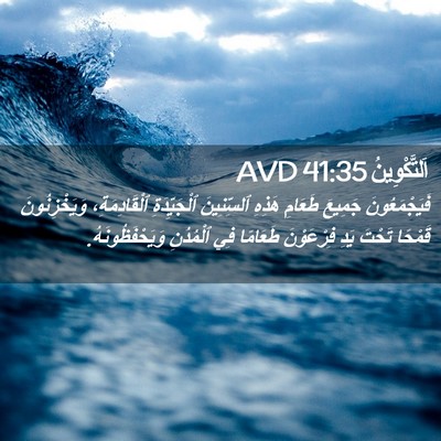 Picture 02 - اَلتَّكْوِينُ 41:35 AVD - فَيَجْمَعُونَ جَمِيعَ - Bible Verse Picture