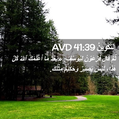 Picture 02 - اَلتَّكْوِينُ 41:39 AVD - ثُمَّ قَالَ فِرْعَوْنُ - Bible Verse Picture