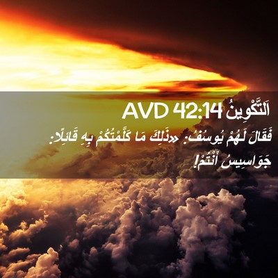 Picture 02 - اَلتَّكْوِينُ 42:14 AVD - فَقَالَ لَهُمْ يُوسُفُ: - Bible Verse Picture