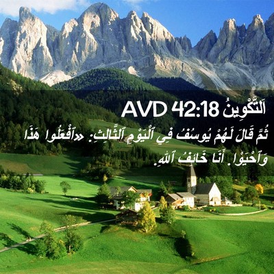 Picture 02 - اَلتَّكْوِينُ 42:18 AVD - ثُمَّ قَالَ لَهُمْ يُوسُفُ - Bible Verse Picture