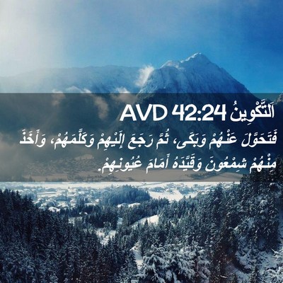 Picture 02 - اَلتَّكْوِينُ 42:24 AVD - فَتَحَوَّلَ عَنْهُمْ - Bible Verse Picture