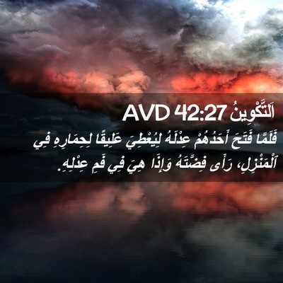 Picture 02 - اَلتَّكْوِينُ 42:27 AVD - فَلَمَّا فَتَحَ - Bible Verse Picture
