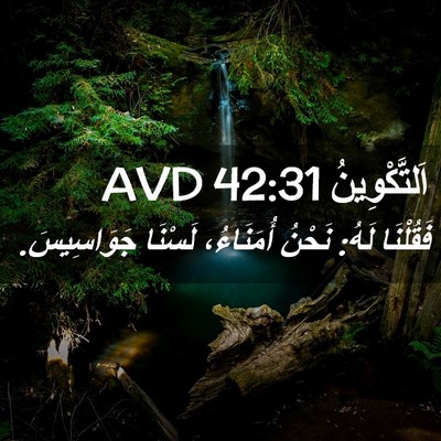 Picture 02 - اَلتَّكْوِينُ 42:31 AVD - فَقُلْنَا لَهُ: نَحْنُ - Bible Verse Picture