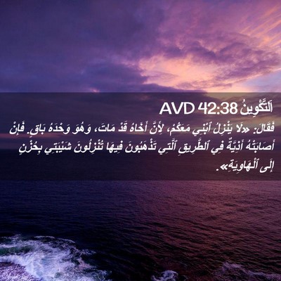 Picture 02 - اَلتَّكْوِينُ 42:38 AVD - فَقَالَ: «لَا يَنْزِلُ - Bible Verse Picture