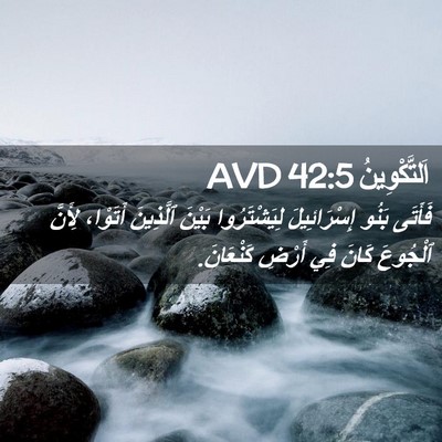 Picture 02 - اَلتَّكْوِينُ 42:5 AVD - فَأَتَى بَنُو - Bible Verse Picture