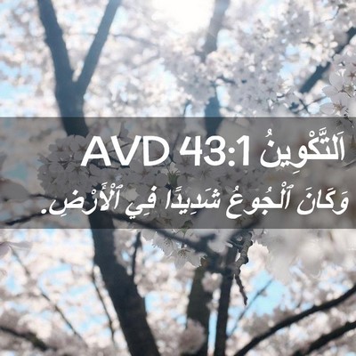 Picture 02 - اَلتَّكْوِينُ 43:1 AVD - وَكَانَ ٱلْجُوعُ شَدِيدًا - Bible Verse Picture