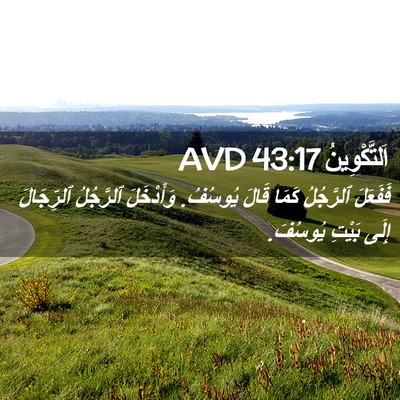 Picture 02 - اَلتَّكْوِينُ 43:17 AVD - فَفَعَلَ ٱلرَّجُلُ كَمَا - Bible Verse Picture