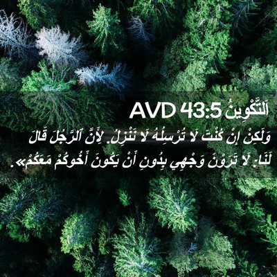 Picture 02 - اَلتَّكْوِينُ 43:5 AVD - وَلَكِنْ إِنْ كُنْتَ لَا - Bible Verse Picture