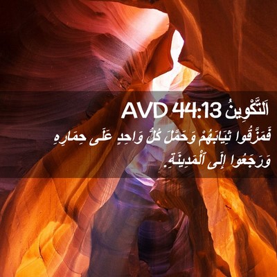 Picture 02 - اَلتَّكْوِينُ 44:13 AVD - فَمَزَّقُوا ثِيَابَهُمْ - Bible Verse Picture
