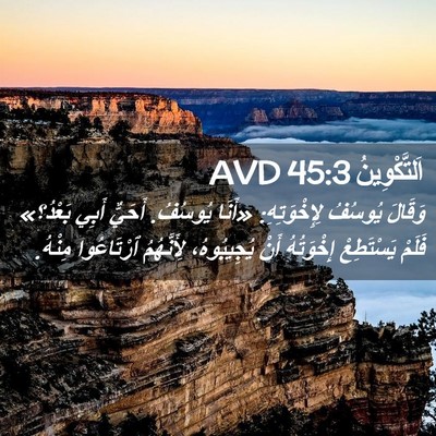 Picture 02 - اَلتَّكْوِينُ 45:3 AVD - وَقَالَ يُوسُفُ - Bible Verse Picture