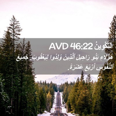 Picture 02 - اَلتَّكْوِينُ 46:22 AVD - هَؤُلَاءِ بَنُو رَاحِيلَ - Bible Verse Picture