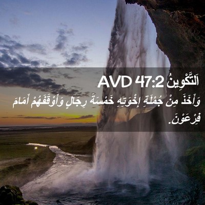 Picture 02 - اَلتَّكْوِينُ 47:2 AVD - وَأَخَذَ مِنْ جُمْلَةِ - Bible Verse Picture