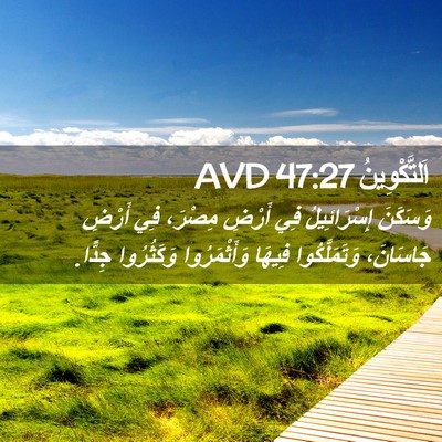 Picture 02 - اَلتَّكْوِينُ 47:27 AVD - وَسَكَنَ إِسْرَائِيلُ فِي - Bible Verse Picture