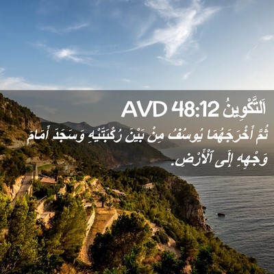 Picture 02 - اَلتَّكْوِينُ 48:12 AVD - ثُمَّ أَخْرَجَهُمَا - Bible Verse Picture