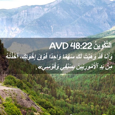 Picture 02 - اَلتَّكْوِينُ 48:22 AVD - وَأَنَا قَدْ وَهَبْتُ لَكَ - Bible Verse Picture