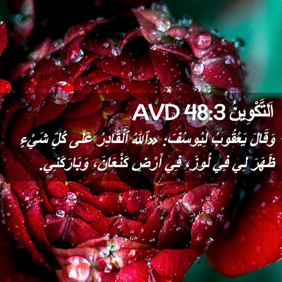 Picture 02 - اَلتَّكْوِينُ 48:3 AVD - وَقَالَ يَعْقُوبُ - Bible Verse Picture