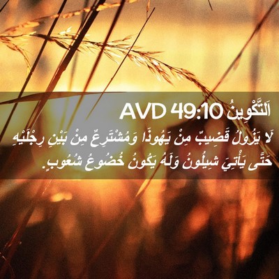 Picture 02 - اَلتَّكْوِينُ 49:10 AVD - لَا يَزُولُ قَضِيبٌ مِنْ - Bible Verse Picture
