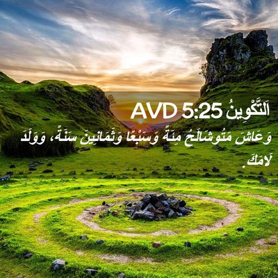 Picture 02 - اَلتَّكْوِينُ 5:25 AVD - وَعَاشَ مَتُوشَالَحُ - Bible Verse Picture